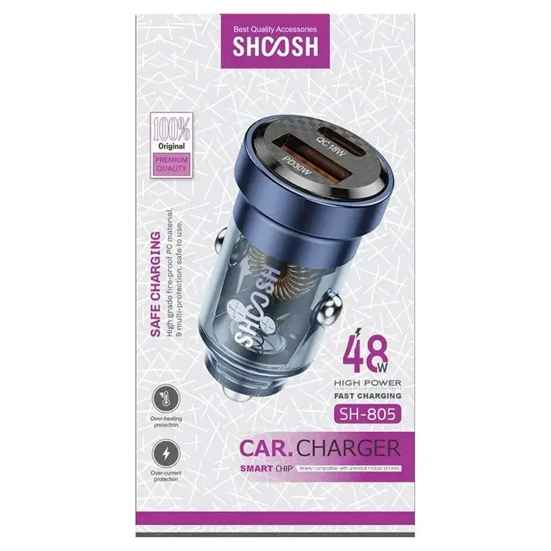 شارژر فندکی 48 وات شوش مدل SH805