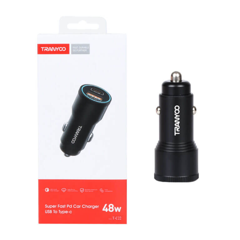 شارژر فندکی دو پورت ترانیو مدل T-C22 48W